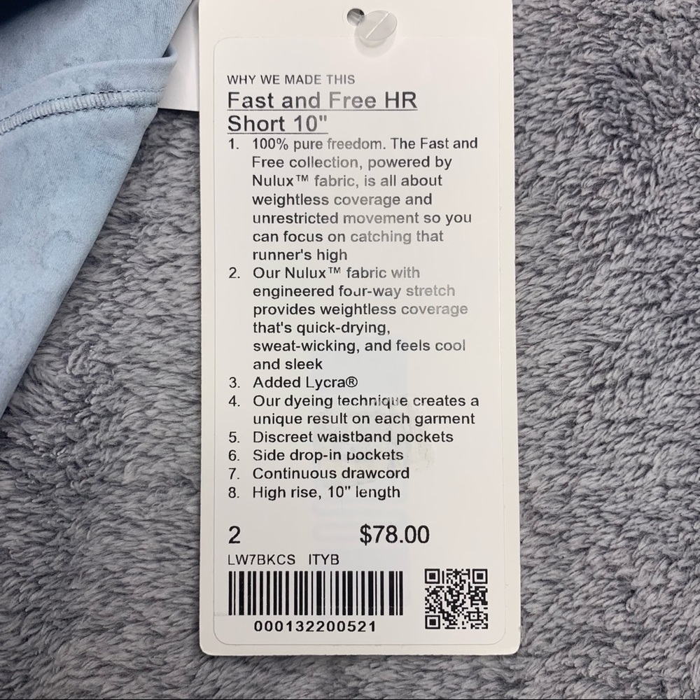 Lululemon Fast and Free HR Short 10” NWT Size 2 - Picture 14 of 14